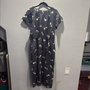 Floral Print Gray Dress